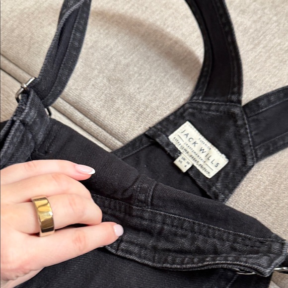 Jack Wills Black Denim Overall Dress - Picture 2 of 2